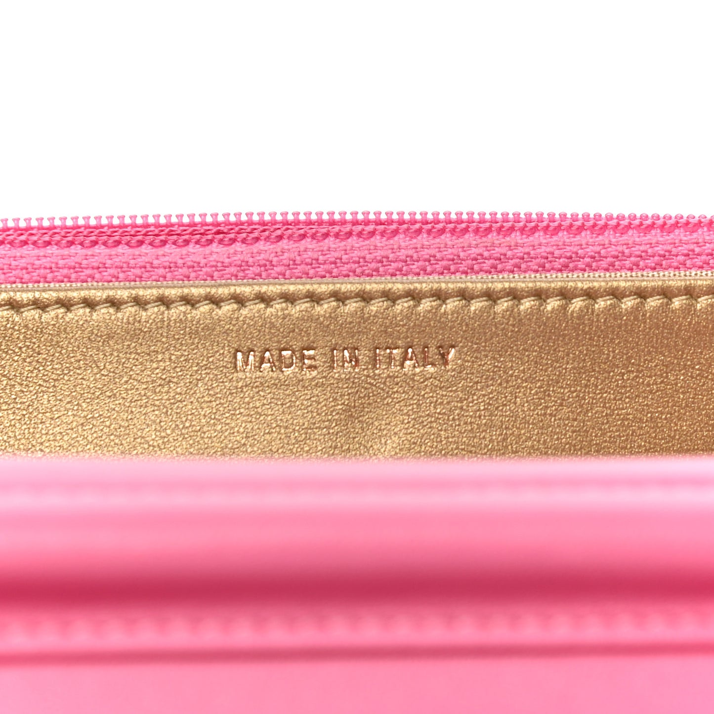 Lambskin Quilted CC Pearl Crush Wallet on Chain WOC Pink