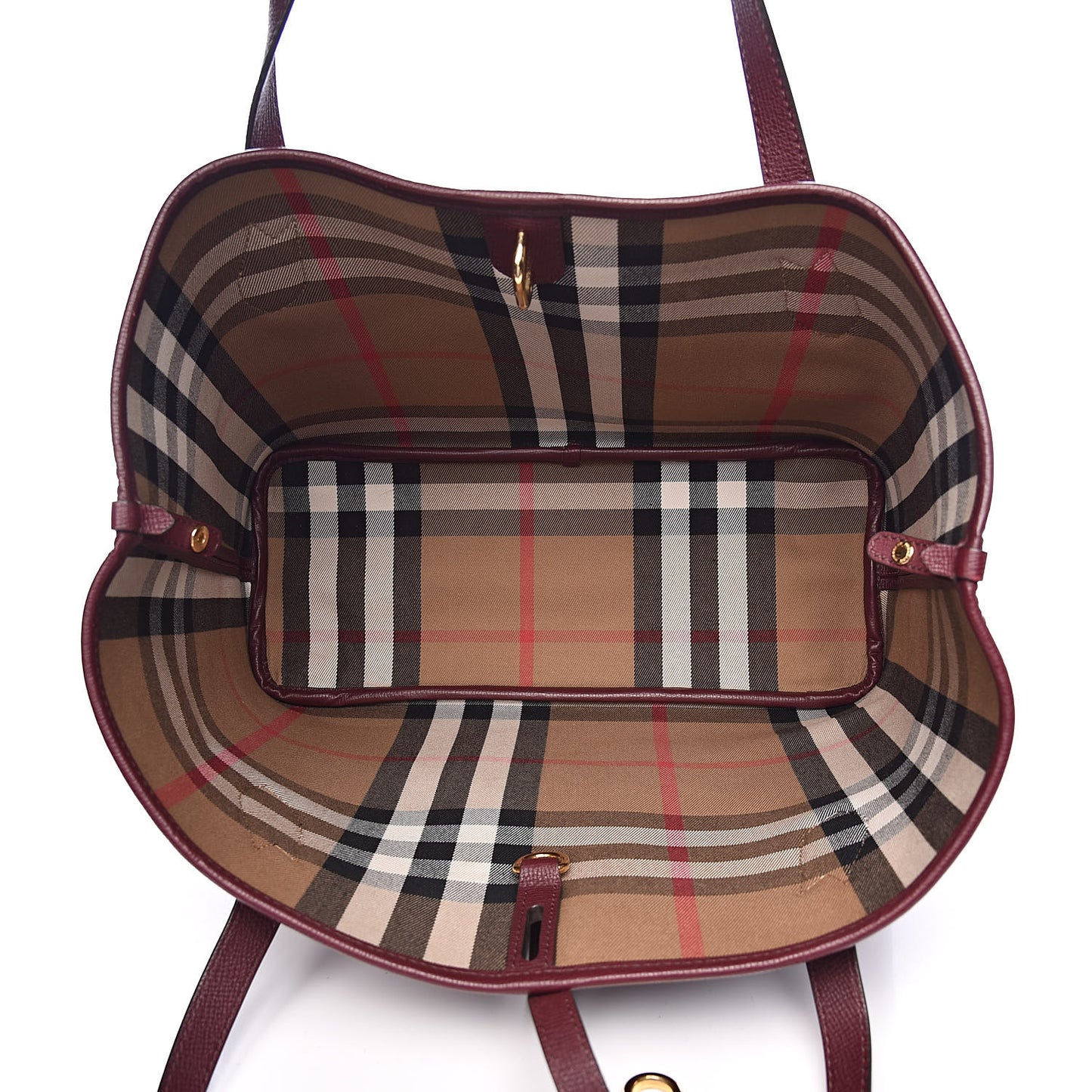 Grainy Calfskin Medium Honeybrook Tote Dark Plum