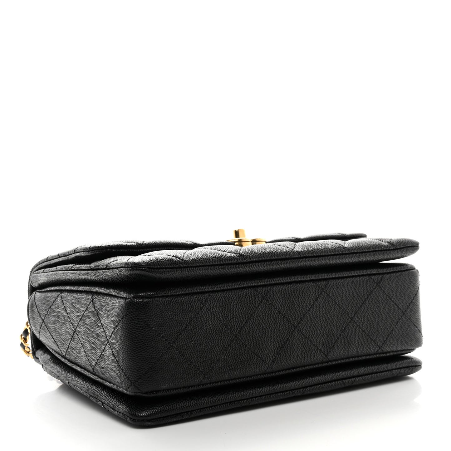 Caviar Quilted Coco First Flap Black