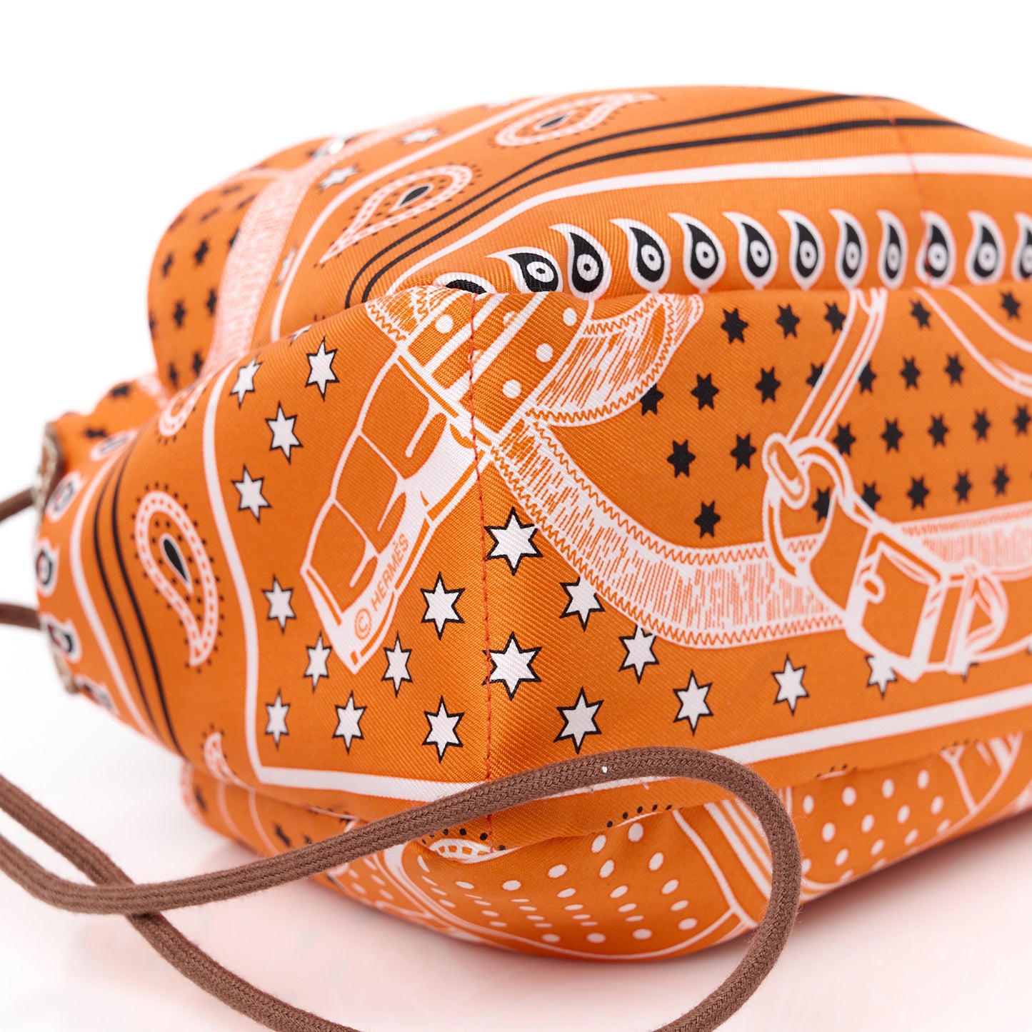 Barenia Silk Eperons d'Or Fourbi 25 MM Pouch Orange Fauve
