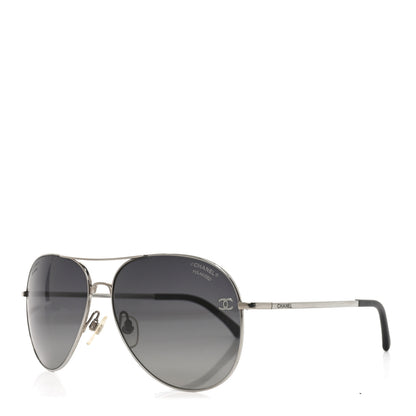 Chanel Aviator CC Sunglasses 4189-T-Q Black 1 of 6
