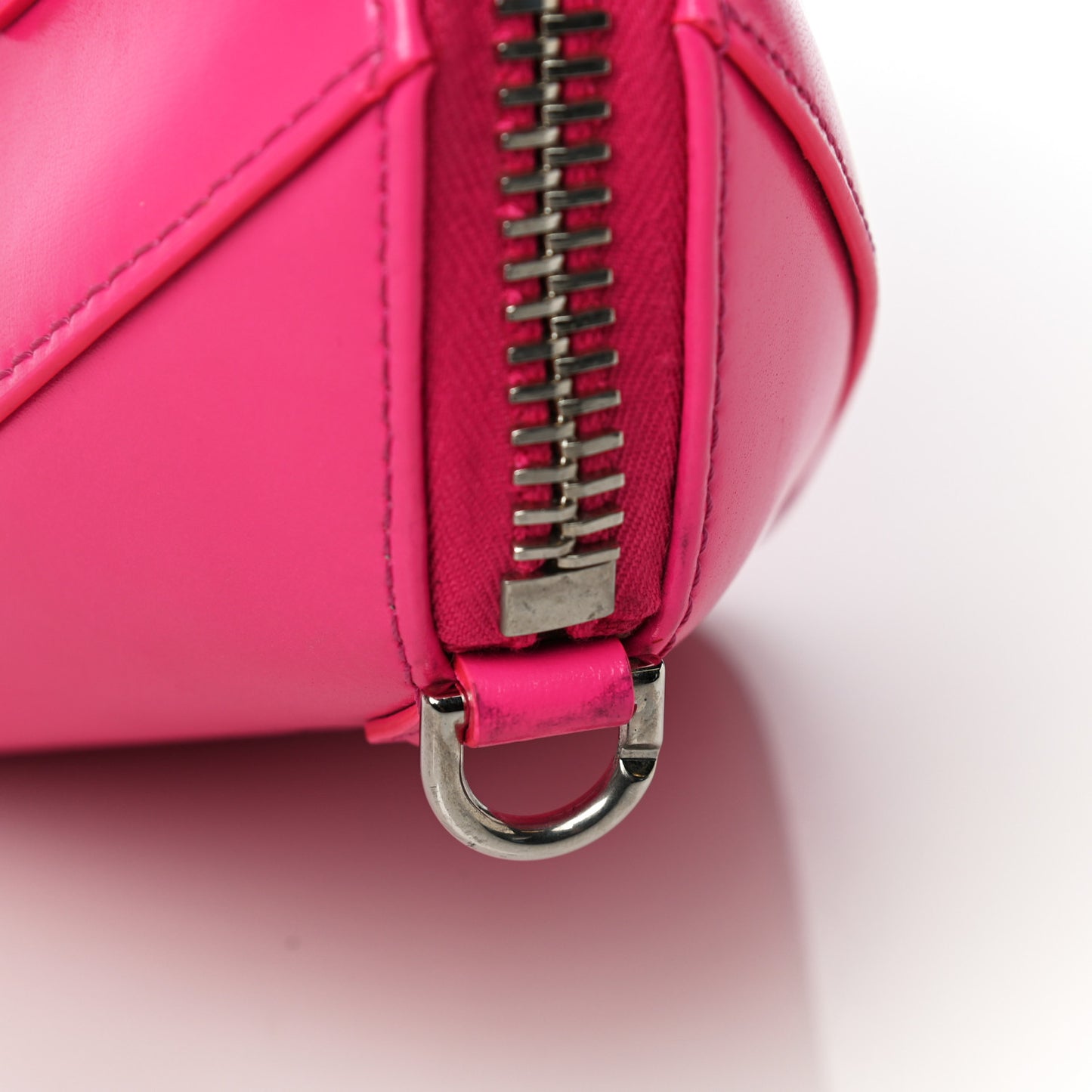 Shiny Lord Calfskin Mini Antigona Shocking Pink