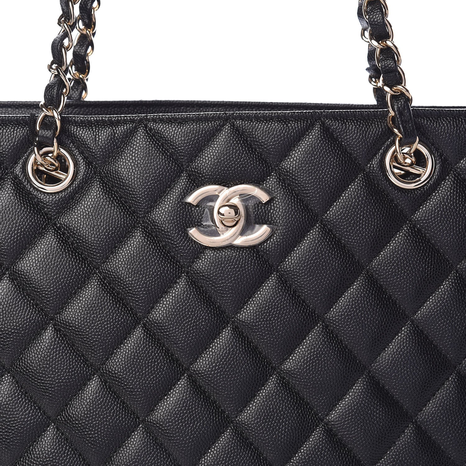 Chanel Caviar Quilted Large Shopping Tote Black 8 of 10