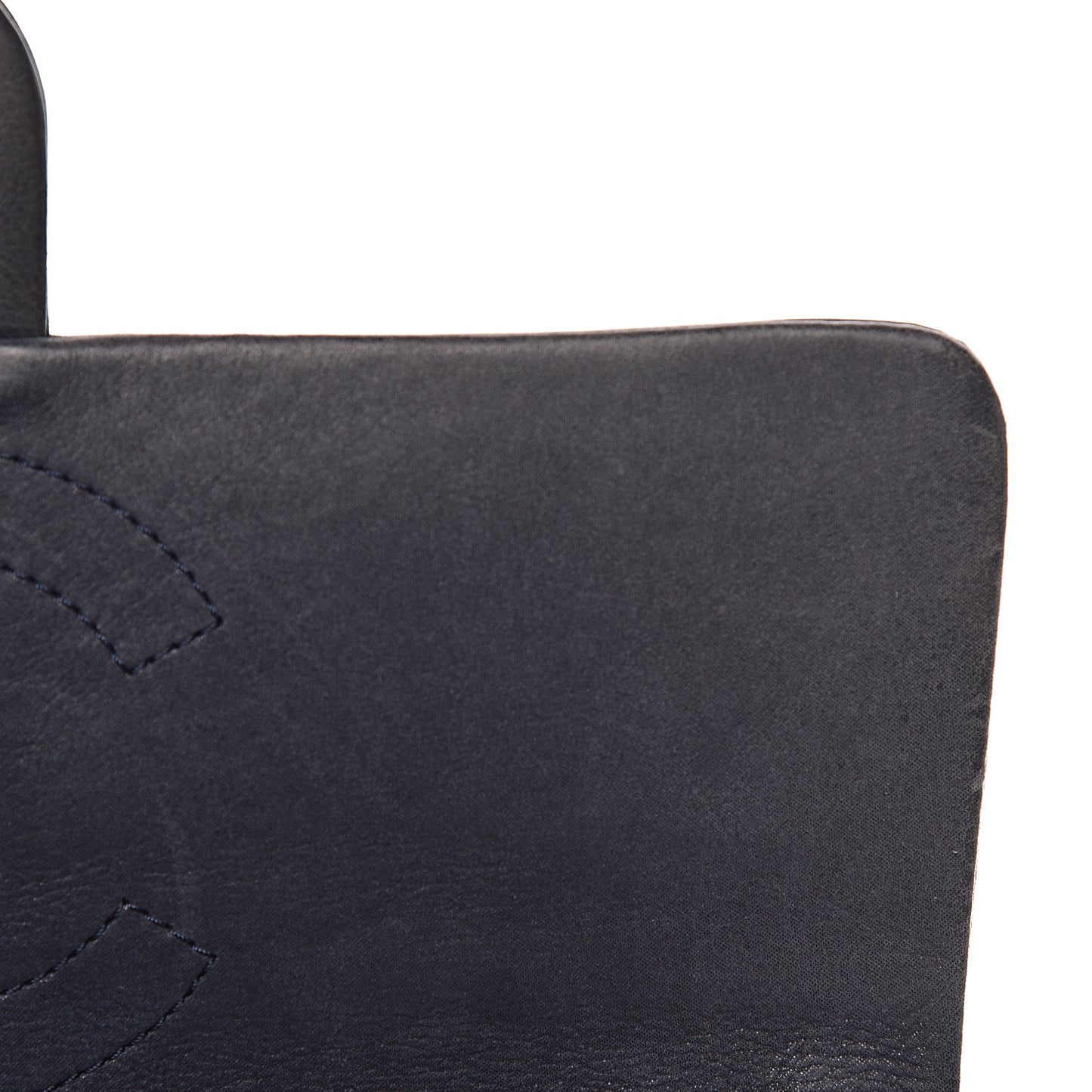 Calfskin Stitched Two Tone Flap Blue