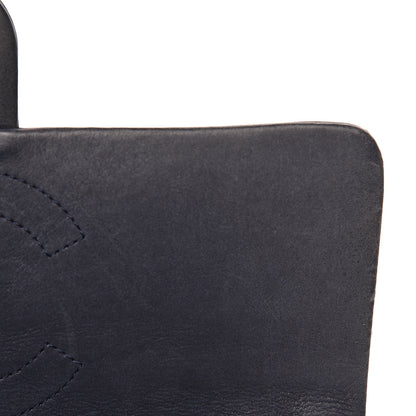Chanel Calfskin Stitched Two Tone Flap Blue 12 of 23