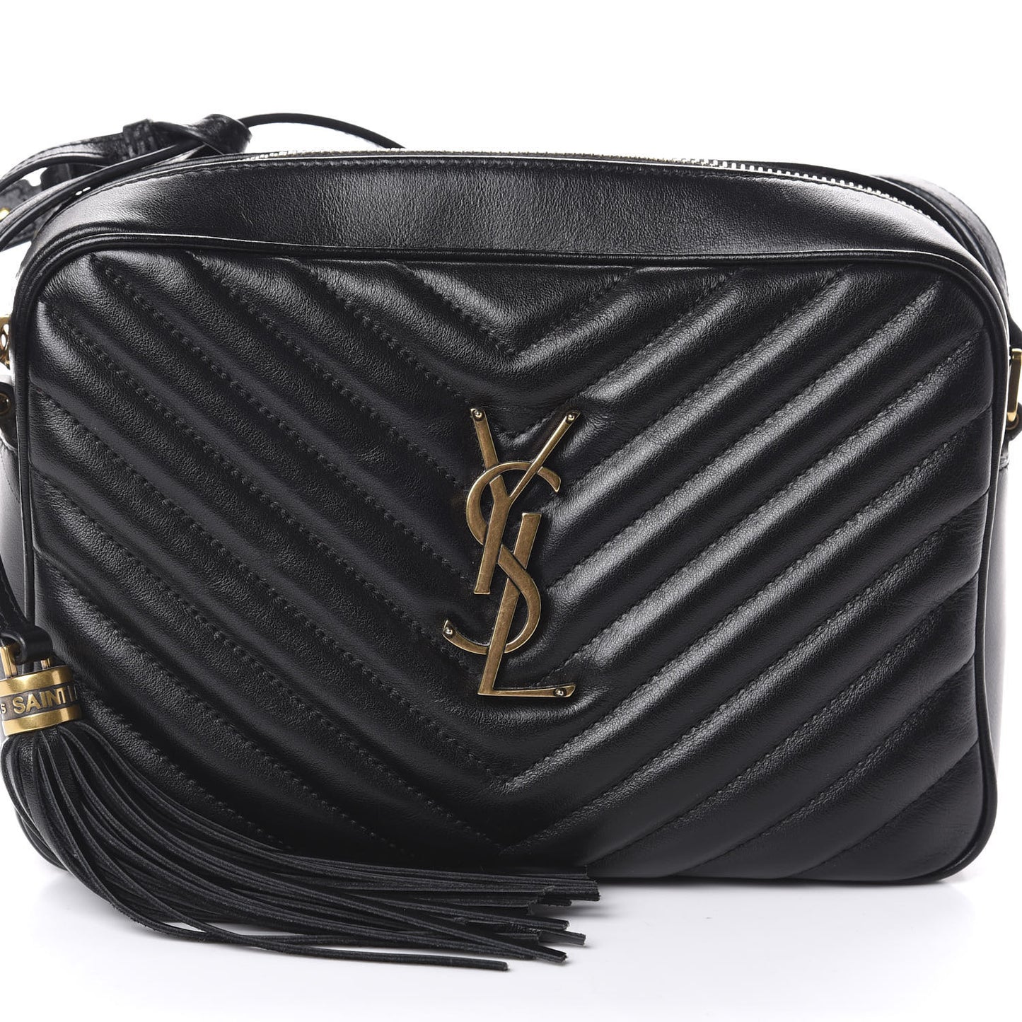 Calfskin Matelasse Monogram Lou Camera Bag Black