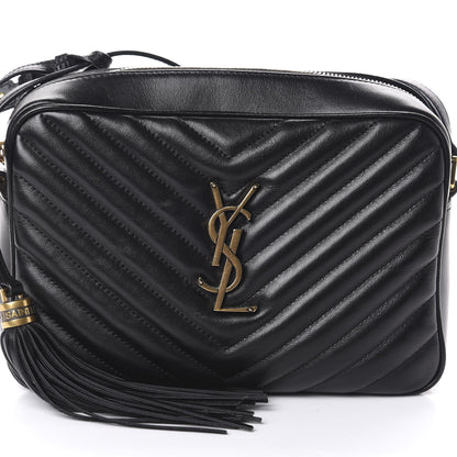 Saint Laurent Calfskin Matelasse Monogram Lou Camera Bag Black 7 of 10