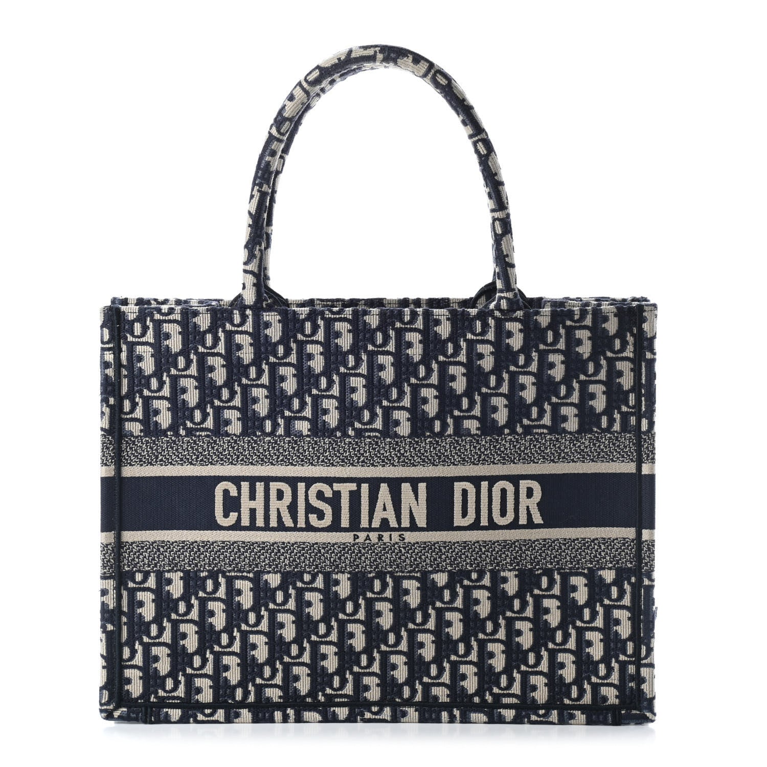 Christian Dior Oblique Medium Book Tote Blue Multicolor 1 of 9