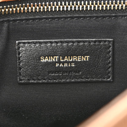 Saint Laurent Crinkled Calfskin Matelasse Monogram Medium Niki Chain Satchel Caramel 6 of 17