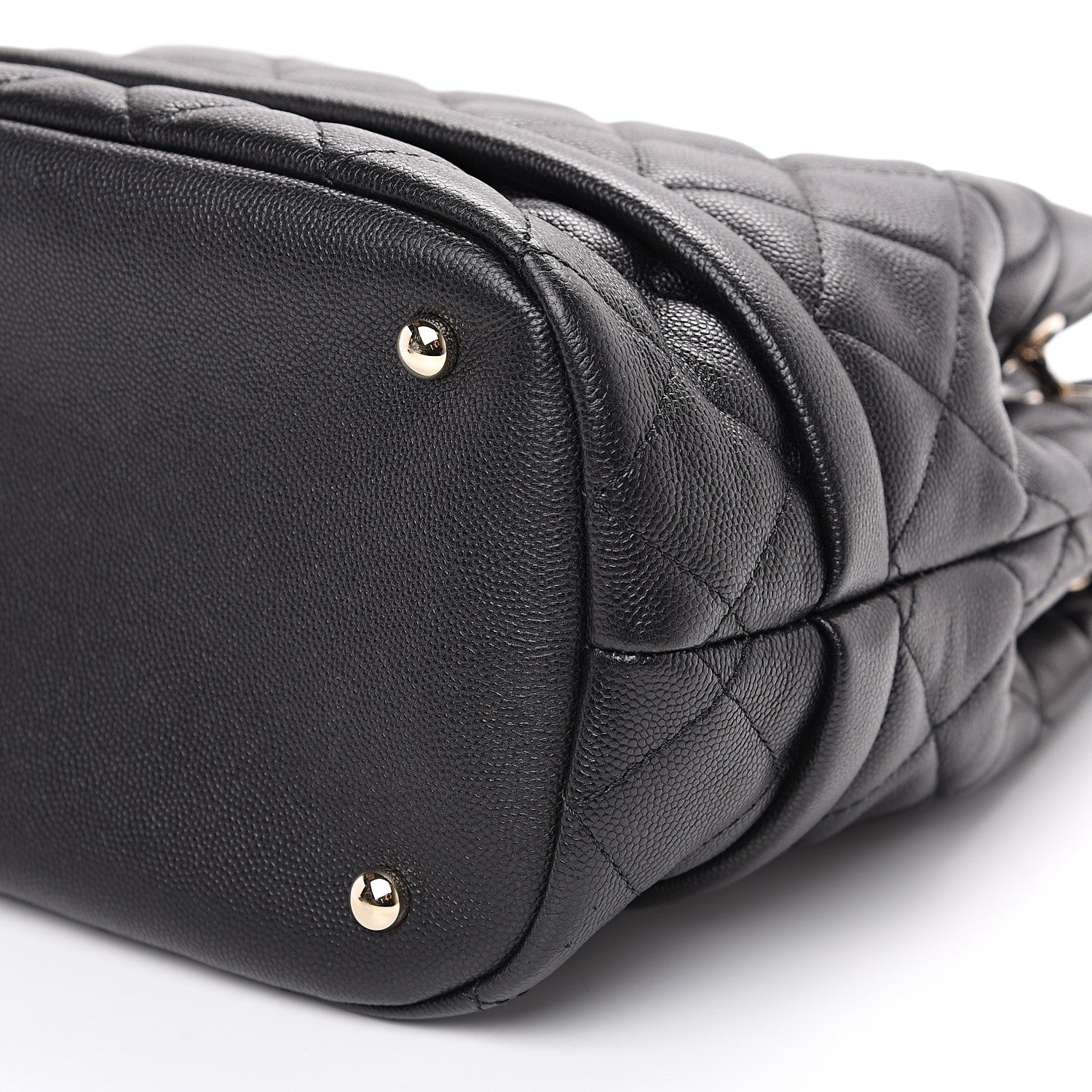 Chanel Caviar Quilted Large Rolled Up Bucket Drawstring Bag Black 8 of 9