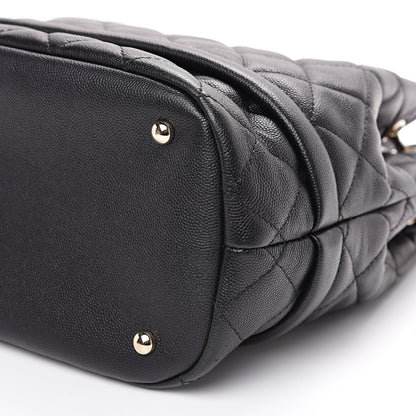 Chanel Caviar Quilted Large Rolled Up Bucket Drawstring Bag Black 8 of 9