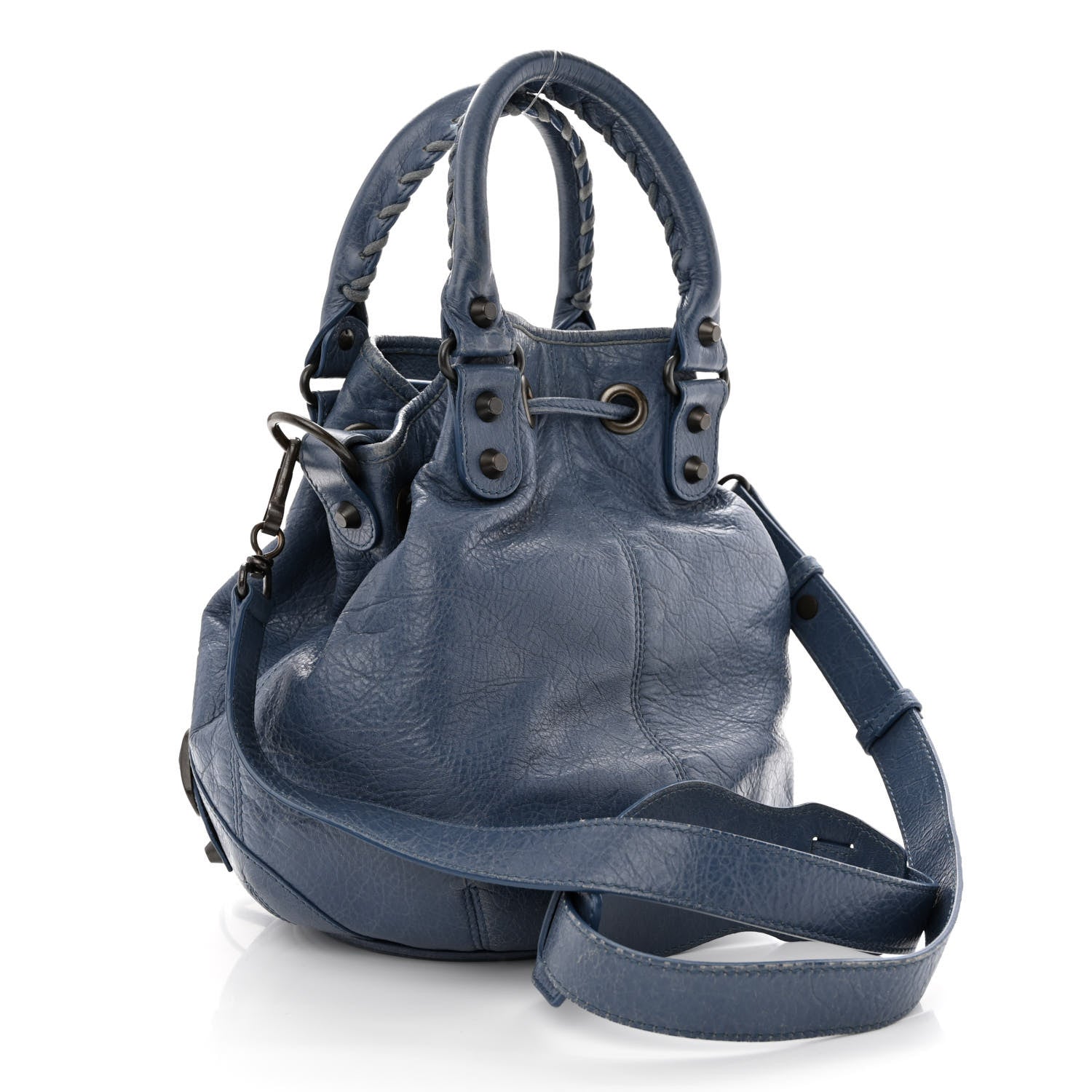 Balenciaga Agneau Classic Hardware Mini Pompon Bleu Persan 4 of 15