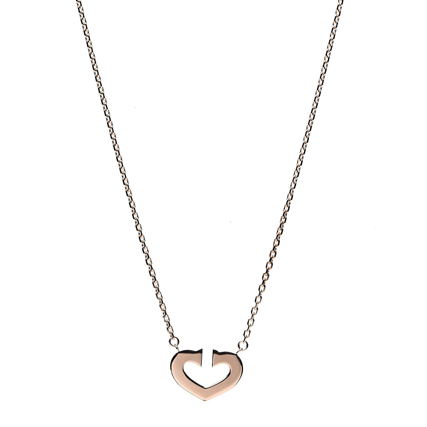 18K Pink Gold Medium Hearts and Symbols Necklace