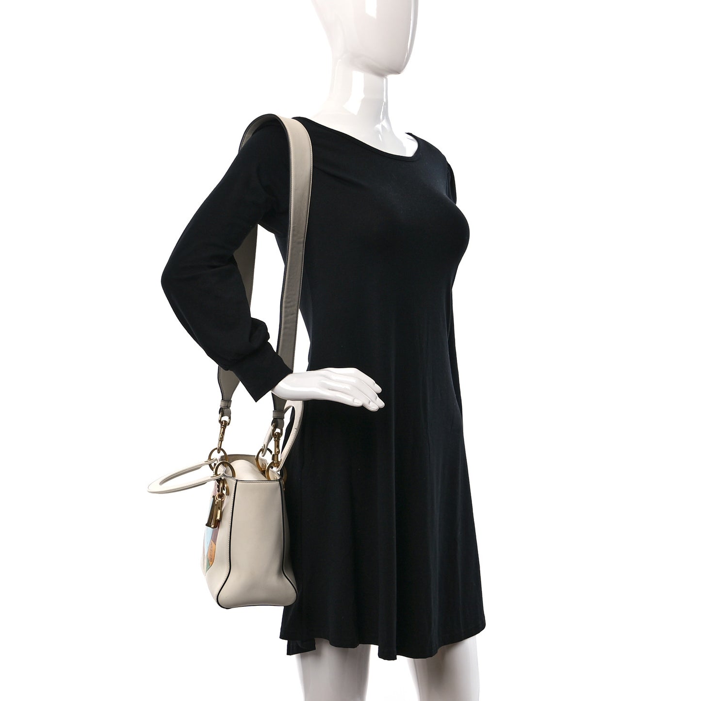 Calfskin Wheel of Fortune Medium Lady Dior Off White