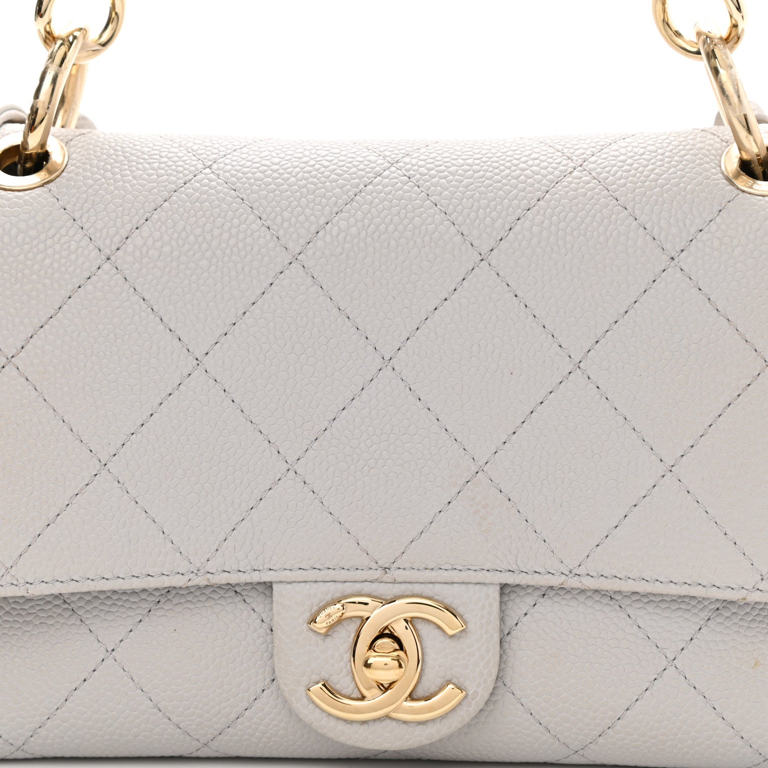 Chanel Caviar Quilted Small City Walk Flap Light Grey 8 of 11