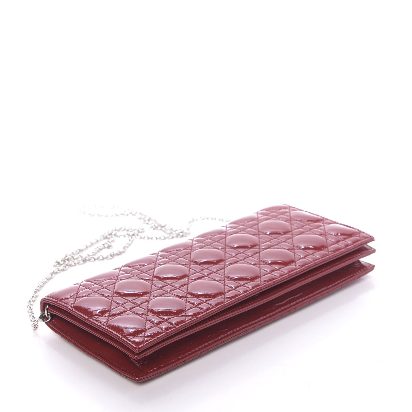 Patent Cannage Lady Dior Convertible Clutch Red
