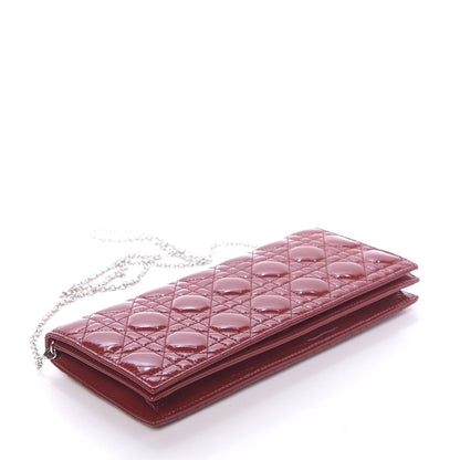 Christian Dior Patent Cannage Lady Dior Convertible Clutch Red 4 of 8