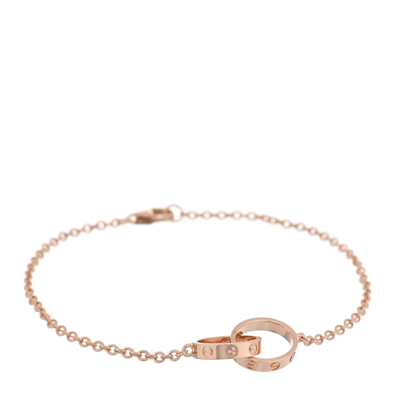 Cartier 18K Pink Gold Interlocking LOVE Bracelet 1 of 3