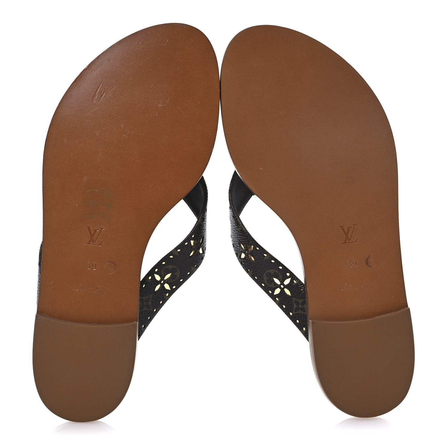 Louis Vuitton Monogram Sunny Flat Thong Sandals 39 Brown 7 of 12