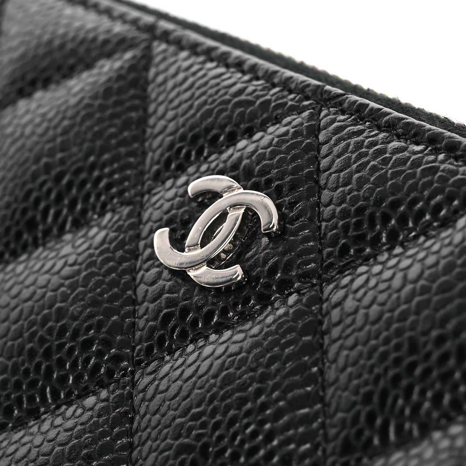 Chanel Caviar Quilted Large Gusset Zip Around Wallet Black 16 of 17
