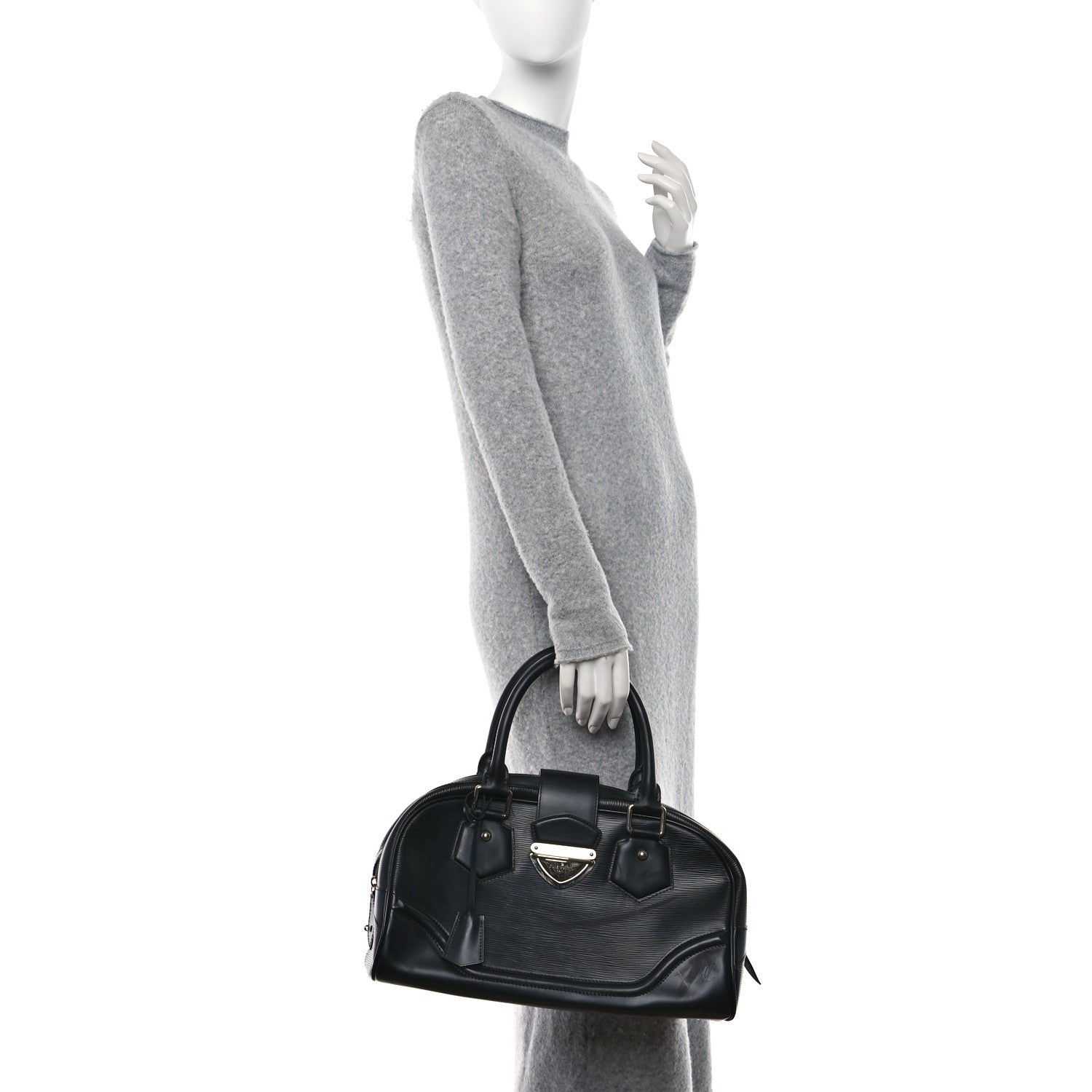 Louis Vuitton LOUIS VUITTON Epi Bowling Montaigne GM Black 2 of 12
