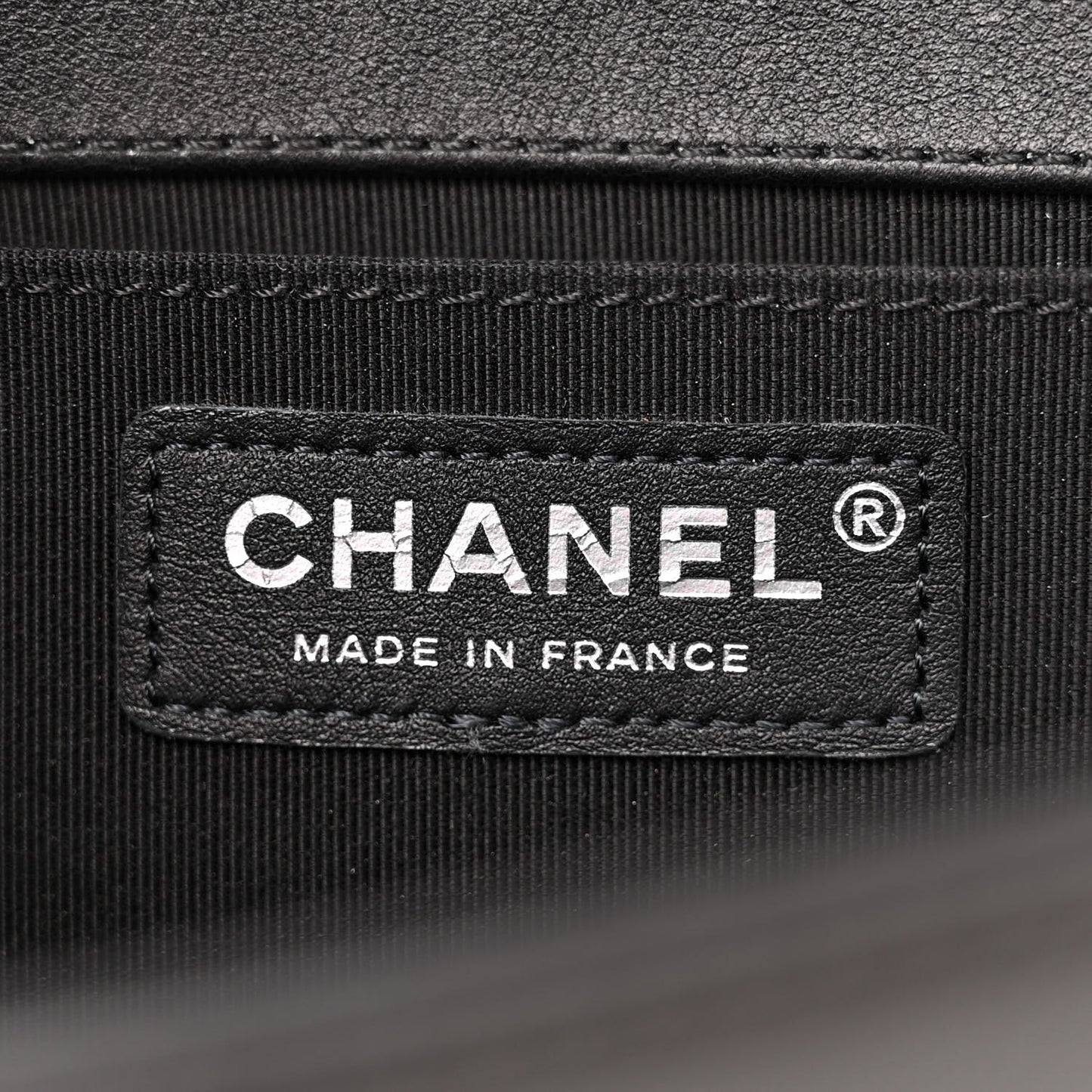 Lambskin Chevron Quilted Medium Boy Flap Black