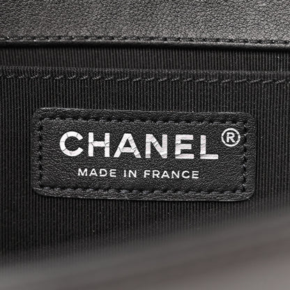 Chanel Lambskin Chevron Quilted Medium Boy Flap Black 6 of 11