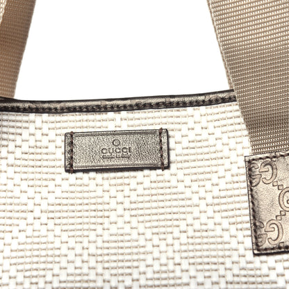 Gucci Woven Raffia Diamante Tote White 10 of 10