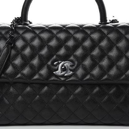 Chanel Caviar Quilted Medium Coco Handle Flap So Black 8 of 13