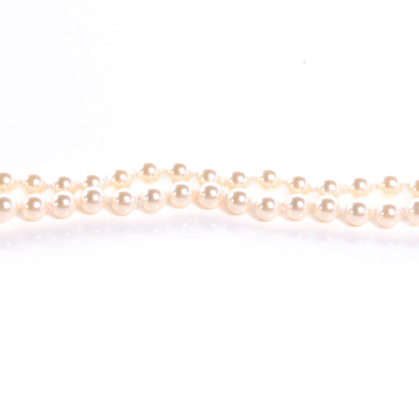 Pearl and Leather CC Double Wrap Belt Gold