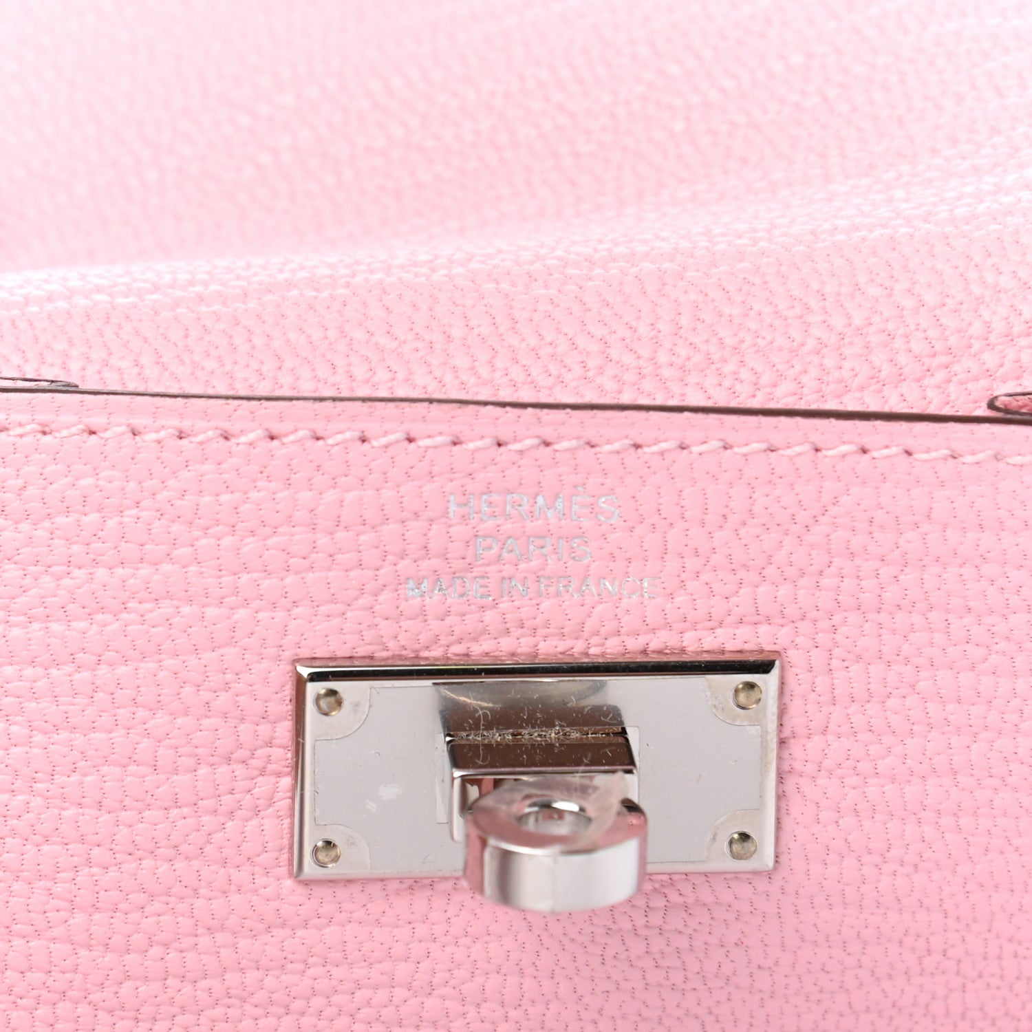 Hermes Chevre Mysore Kelly Pocket Compact Wallet Rose Sakura 6 of 7