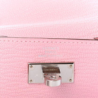 Hermes Chevre Mysore Kelly Pocket Compact Wallet Rose Sakura 6 of 7