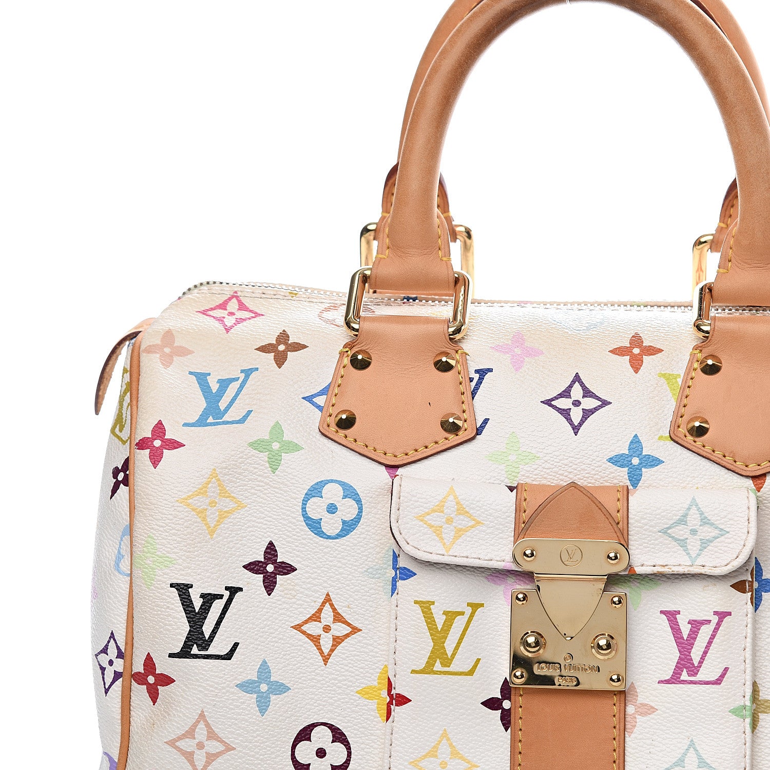 Louis Vuitton Monogram Multicolor Speedy 30 White 9 of 18
