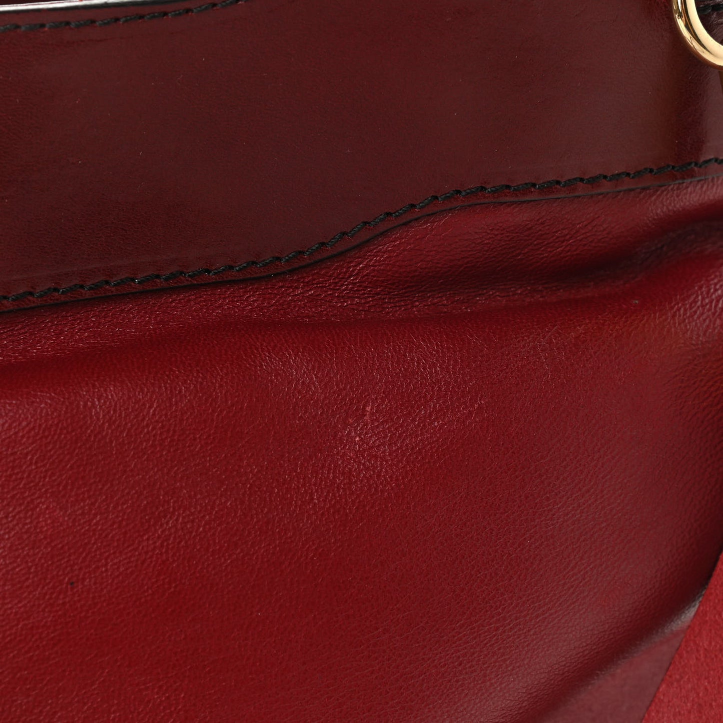 Lambskin Small Hepburn Satchel Red