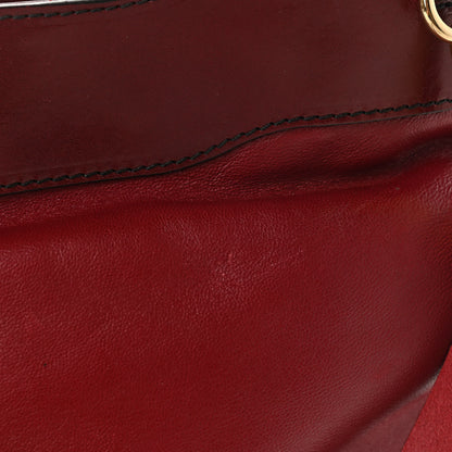 Burberry Lambskin Small Hepburn Satchel Red 12 of 12