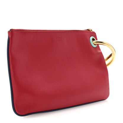 Fendi Calfskin Snakeskin F is Fendi Triplette Pouch Set Red Multicolor 2 of 10