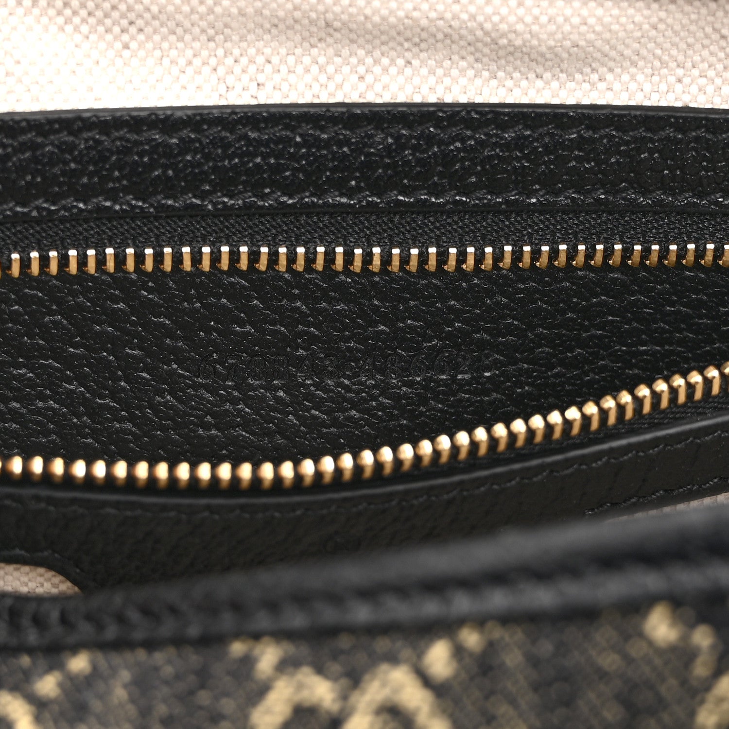 Gucci Jacquard Denim GG Monogram Small Jackie 1961 Hobo Black Ivory 7 of 11