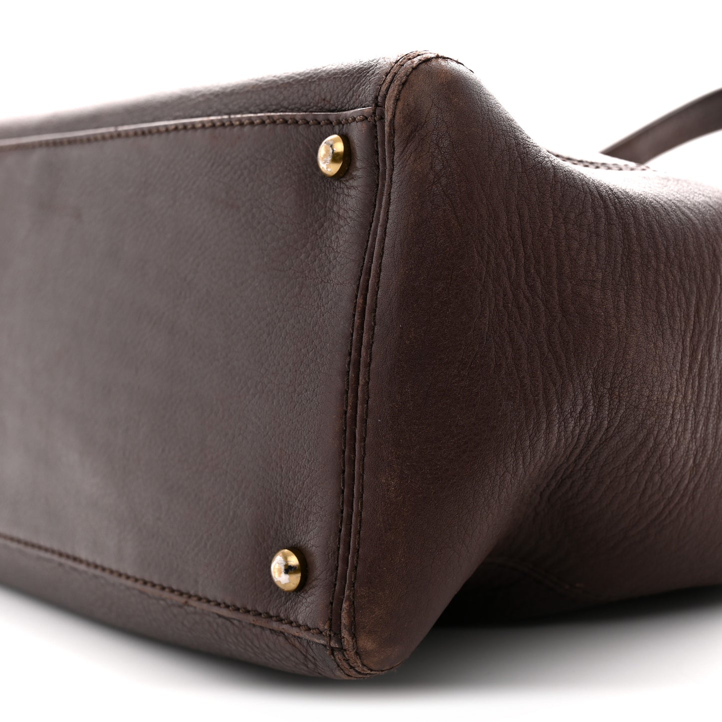 Calfskin Shopper Tote Brown