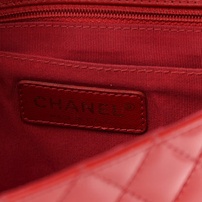 Chanel Patent Calfskin Quilted Valentine Charms Medium Single Flap Red 6 of 11