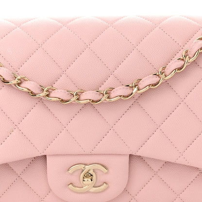 Chanel Caviar Quilted Jumbo Double Flap Light Pink 8 of 10