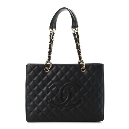 Chanel Caviar Quilted Grand Shopping Tote GST Black 1 of 9