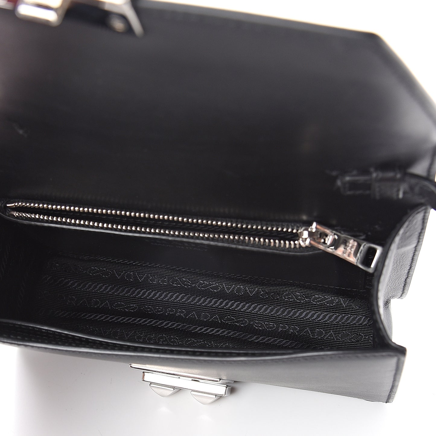 City Calfskin Saffiano Racing Logo Elektra Shoulder Bag Fuxia Black