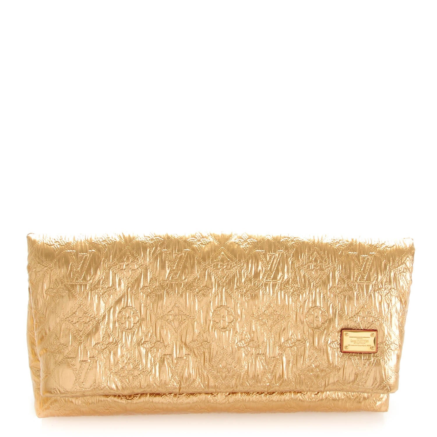 Louis Vuitton Jacquard Quilted Monogram Limelight Clutch MM Gold 1 of 7