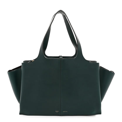Celine Smooth Calfskin Medium Tri-Fold Bag Bottle Green 1 of 14