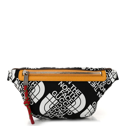 Gucci X THE NORTH FACE Econyl Nylon Belt Bag Black Ivory Crop 1 of 11
