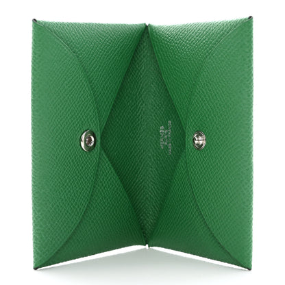 Hermes Epsom Calvi Card Case Cactus 5 of 7