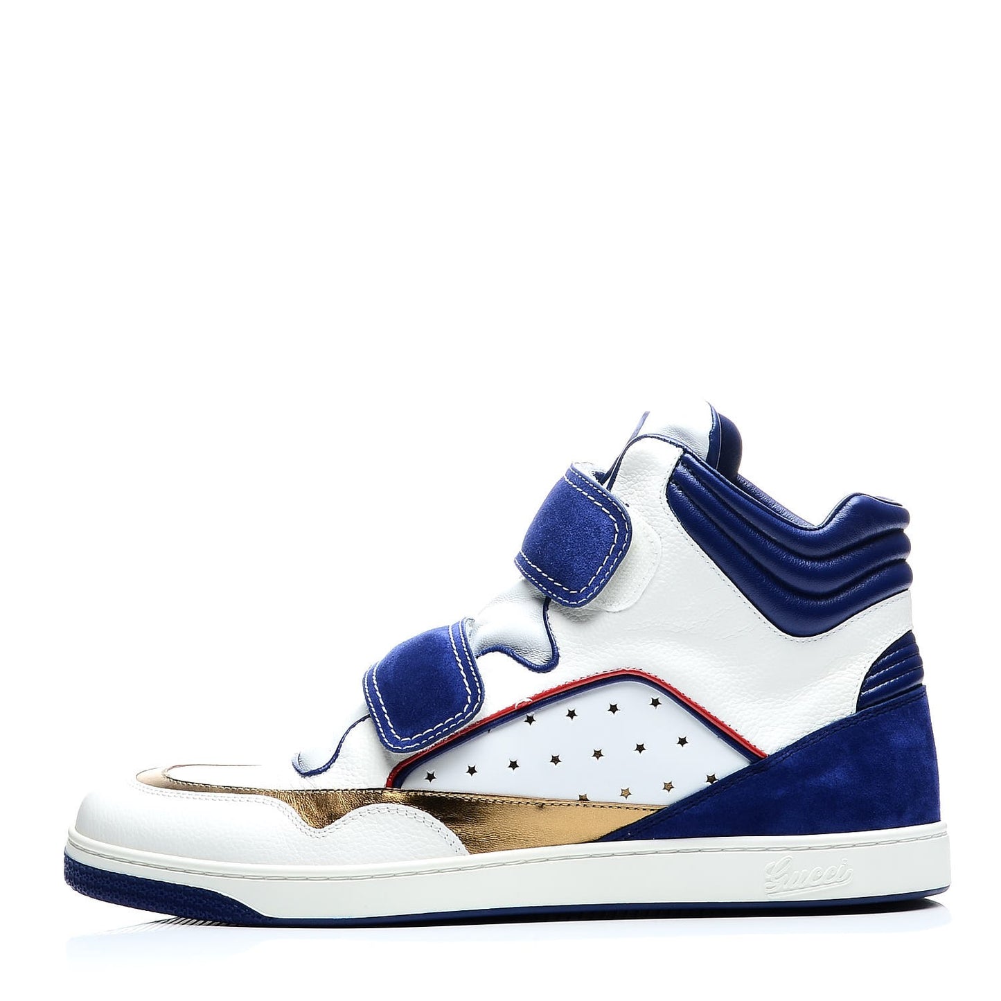 Calfskin Suede Star Perforated Mens Icon High Top Sneakers 9.5 Multi