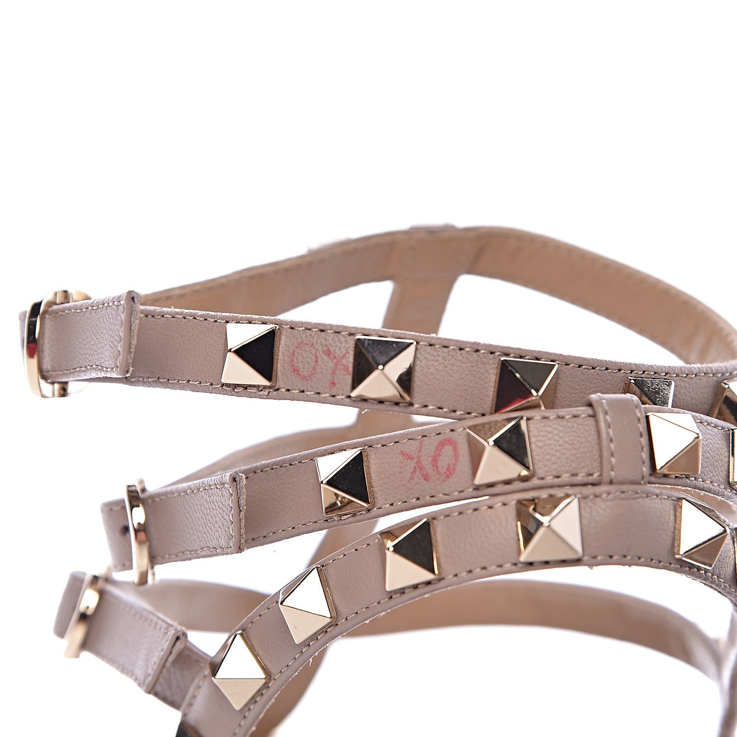 Valentino Garavani Patent Nappa Rockstud Ankle Strap 65mm Pumps 40.5 Poudre 8 of 10