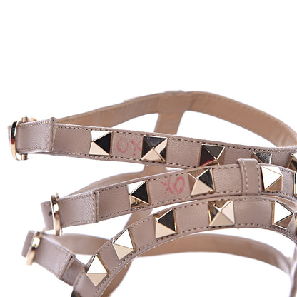 Valentino Garavani Patent Nappa Rockstud Ankle Strap 65mm Pumps 40.5 Poudre 8 of 10