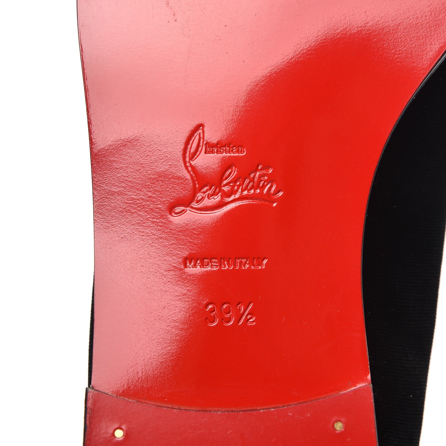 Christian Louboutin Velvet Perou Corazon Flats 39.5 Black 6 of 7